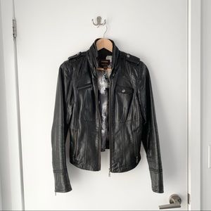 Danier Slim fit leather jacket